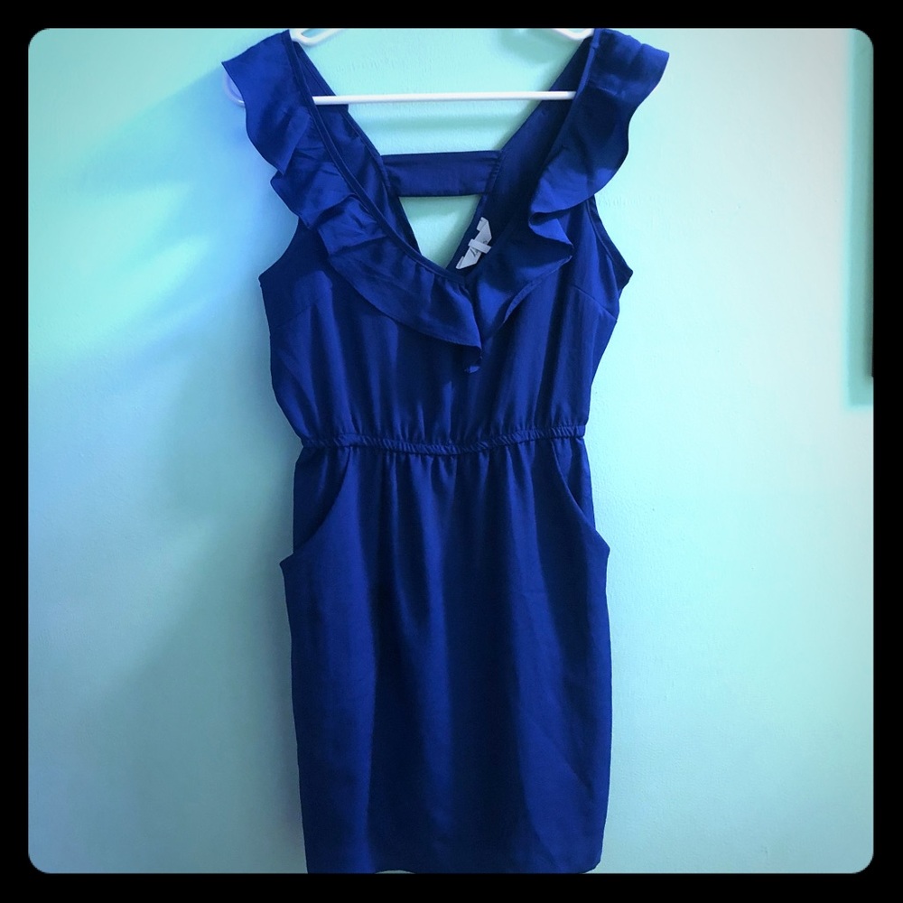 Electric Blue Dress WITH POCKETS!